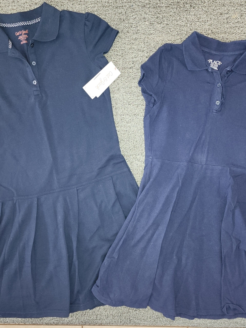 Girls' Navy Polo Pleated Skirt Dresses